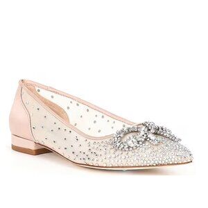 New in Box Antonio Melani Collection Pavo Crystal Bow Detail Dress Flats